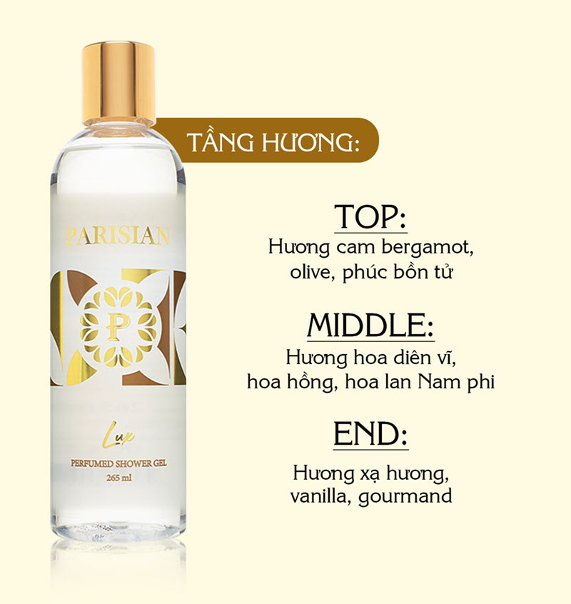Sữa Tắm Parisian Nước Hoa Nữ