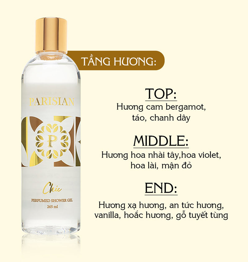 Sữa Tắm Parisian Nước Hoa Nữ