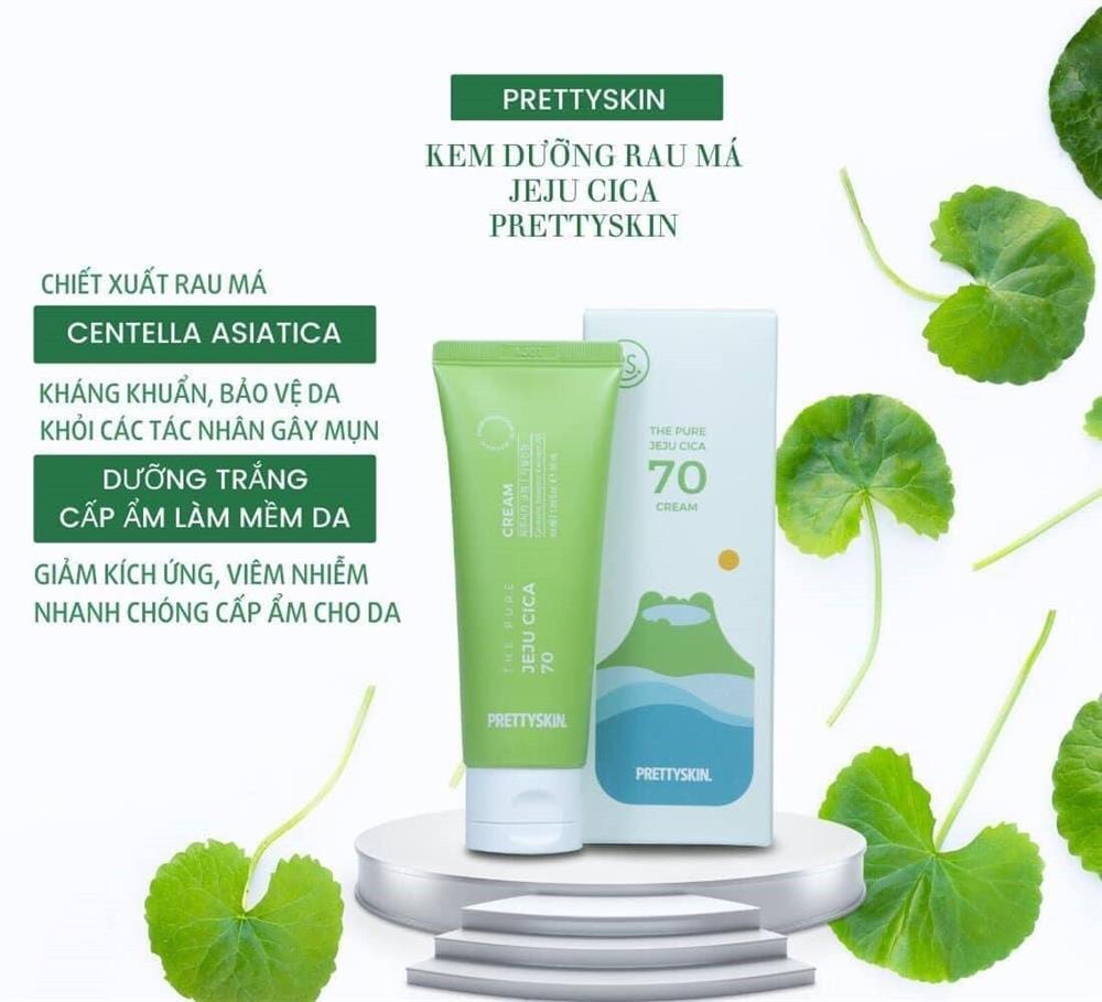 Kem dưỡng rau má Pretty Skin Cica 30 Days All In One Cream