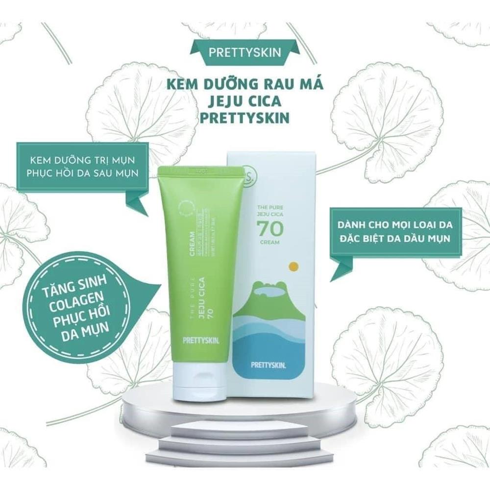 Kem dưỡng rau má Pretty Skin Cica 30 Days All In One Cream