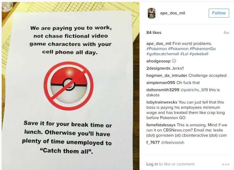 Bí quyết kiểm soát nhân viên chơi Pokemon Go tại nơi làm việc
2