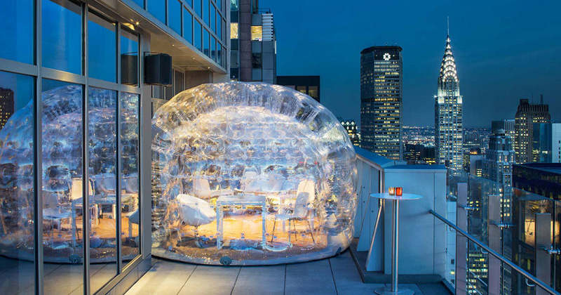 Quầy bar kén trứng độc đáo trên sân thượng ở New York
0