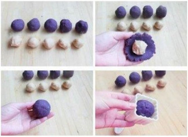 Cách làm bánh Trung thu khoai lang tím cho người sợ béo
5