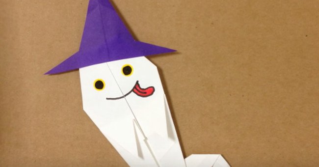 Cách gấp con ma Halloween bằng giấy origami đơn giản
0