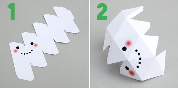 Cách gấp người tuyết bằng giấy trang trí Noel cực độc
2