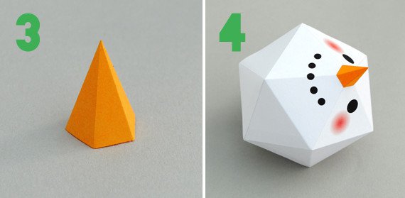 Cách gấp người tuyết bằng giấy trang trí Noel cực độc
3