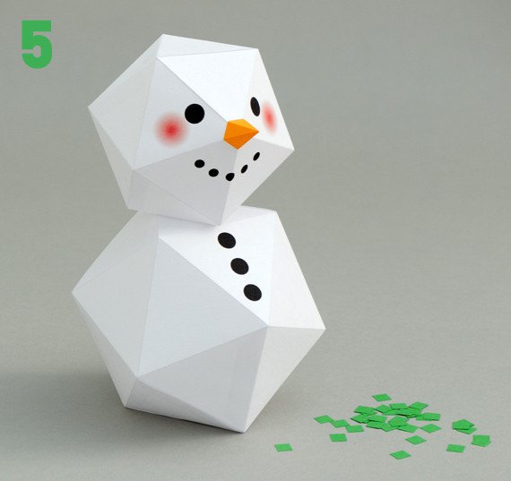 Cách gấp người tuyết bằng giấy trang trí Noel cực độc
4