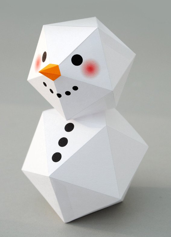 Cách gấp người tuyết bằng giấy trang trí Noel cực độc
5
