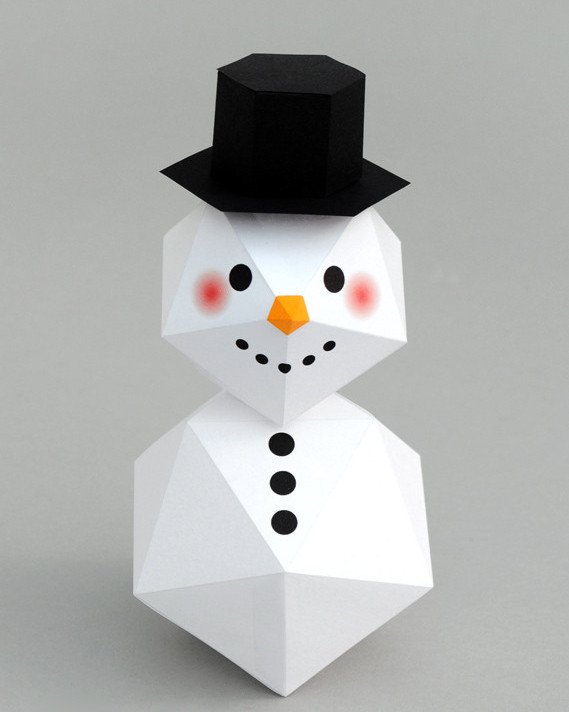 Cách gấp người tuyết bằng giấy trang trí Noel cực độc
6