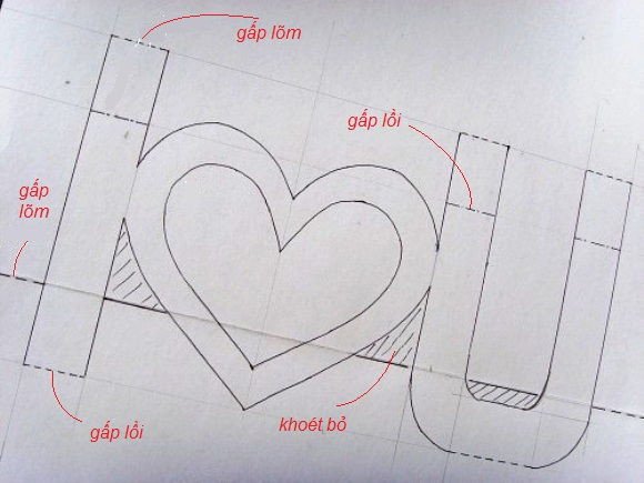 Làm thiệp nổi 3D dành tặng người yêu trong ngày Valentine
1