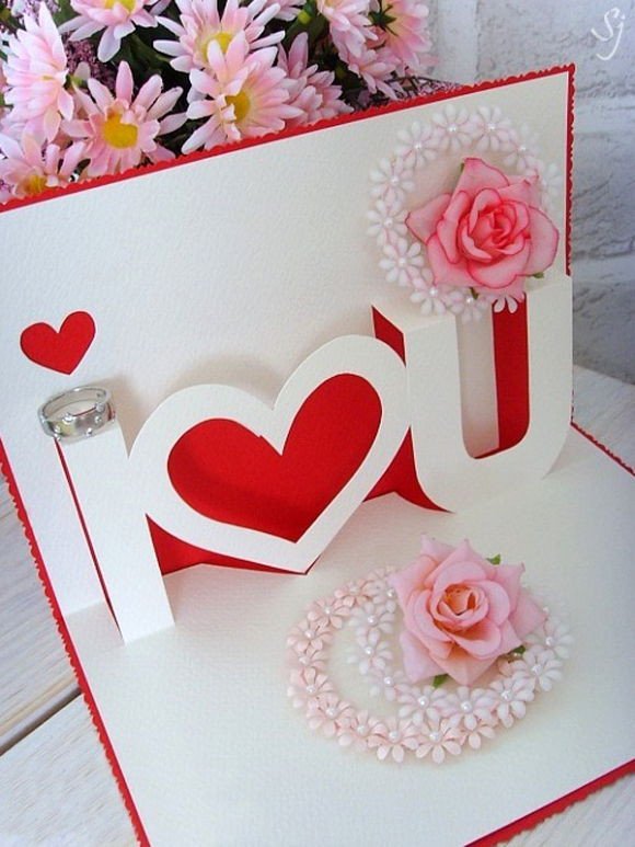 Làm thiệp nổi 3D dành tặng người yêu trong ngày Valentine
4