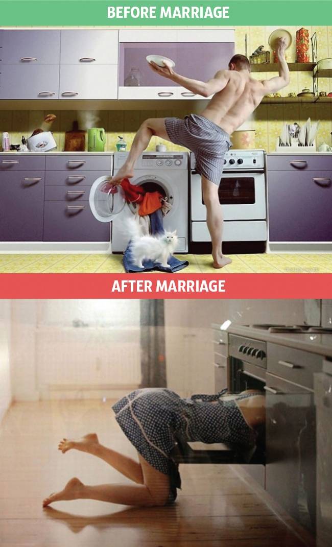 9 bức ảnh cho thấy cuộc sống thay đổi "chóng mặt" sau khi kết hôn
5