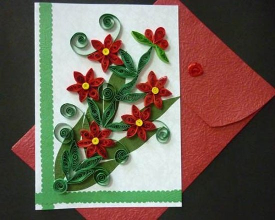 Cách làm thiệp 08 tháng 03 bằng giấy cuộn đơn giản
8