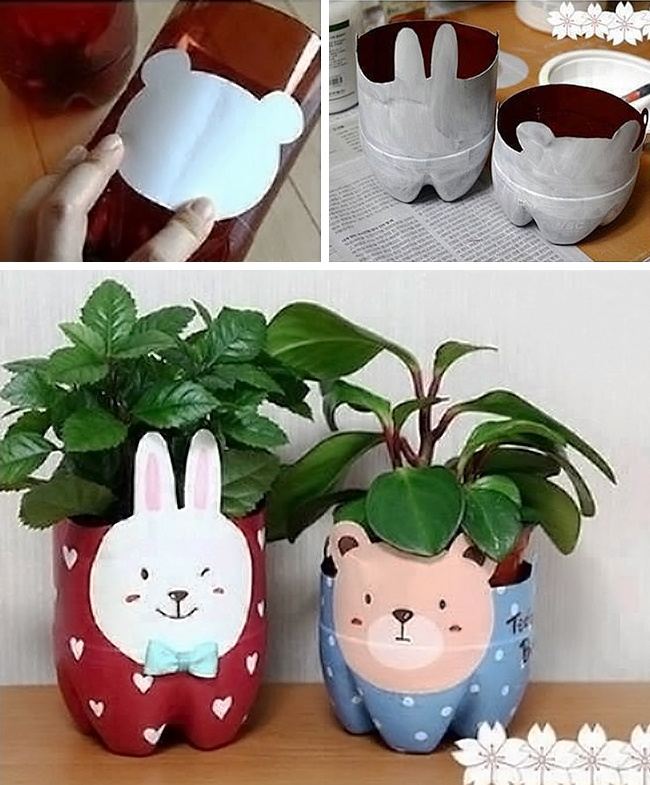 10 ý tưởng sáng tạo làm chậu hoa từ chai nhựa cũ
2