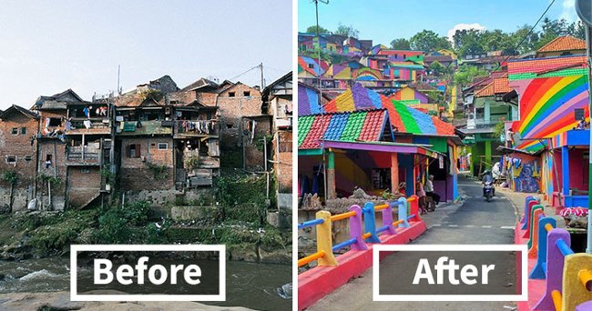 Khám phá ngôi làng bảy sắc cầu vồng gây sốt ở Indonesia
0