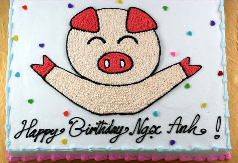 Những bánh sinh nhật đẹp và dễ thương nhất hình con heo hợp với người tuổi hợi 3