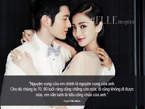 Những lời tỏ tình Huỳnh Hiểu Minh dành tặng cho Anglelababy ngọt ngào và lãng mạn nhất 3