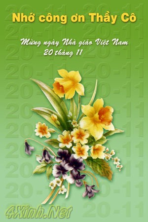 Những mẫu thiệp đẹp nhất chào mừng ngày 20-11 7