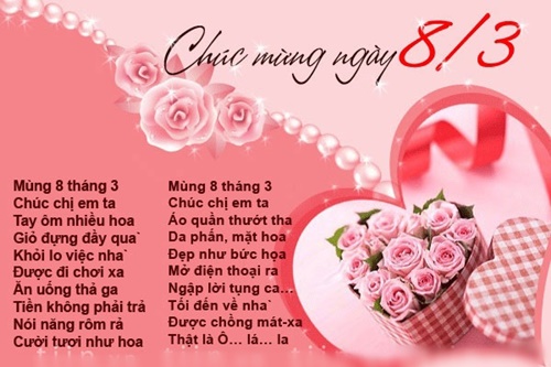 Thơ 8/3 vui chế tặng mẹ tặng vợ tặng người yêu 2