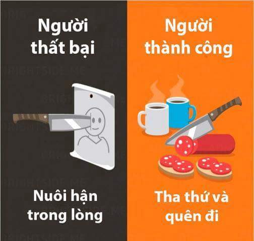Tổng hợp sự khác nhau giữa người thành công và kẻ thất bại bằng hình ảnh cực ý nghĩa 2