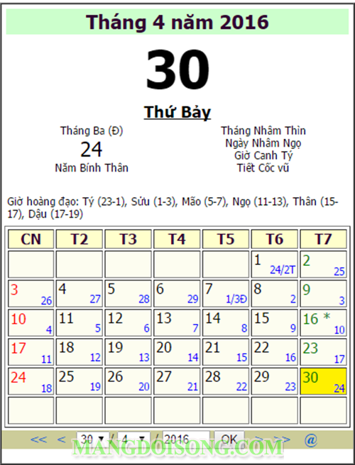 Lịch nghỉ 30/4 1/5 năm 2016 mừng ngày giải phóng miền nam thống nhất đất nước 0