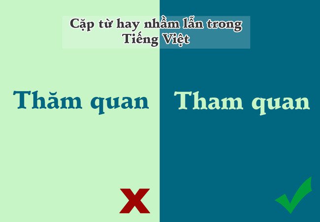 10 cặp từ trong tiếng Việt dễ khiến chúng ta nhầm lẫn nhất
8