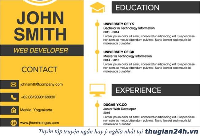 Tổng hợp 12 mẫu CV xin việc chuyên nghiệp và độc đáo dành cho bạn 7