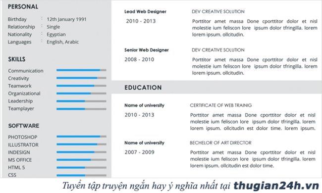 Tổng hợp 12 mẫu CV xin việc chuyên nghiệp và độc đáo dành cho bạn 9