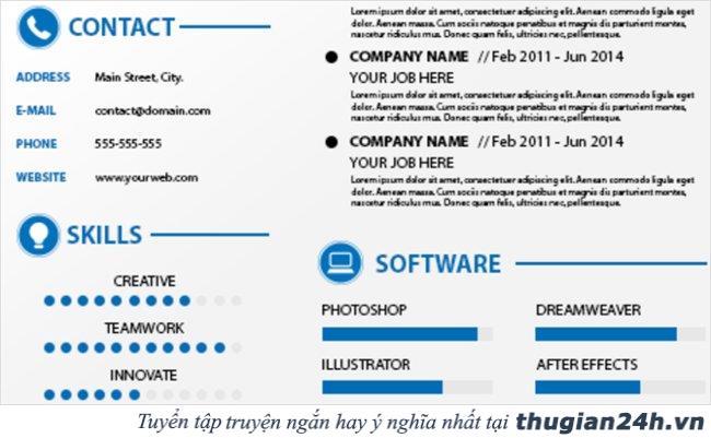 Tổng hợp 12 mẫu CV xin việc chuyên nghiệp và độc đáo dành cho bạn 11