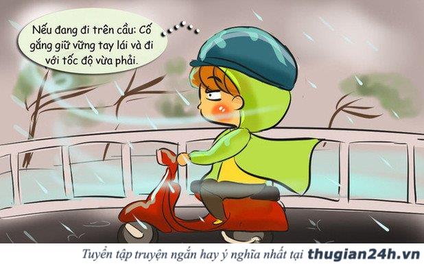 Những nguyên tắc đi lại trên đường để đảm bảo an toàn trong ngày mưa bão 2
