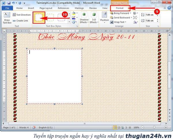 Cách làm báo tường 20- 11 trên Word chuyên nghiệp, đơn giản 6