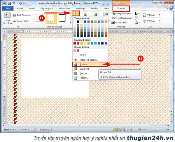 Cách làm báo tường 20- 11 trên Word chuyên nghiệp, đơn giản 7